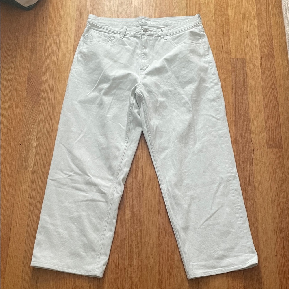 Uniqlo White Denim Jeans Waist 36 Inches